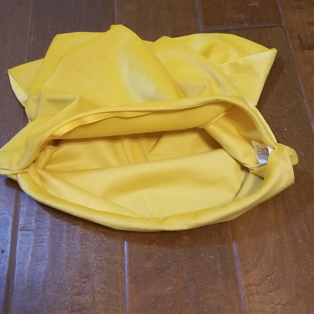 Velvet Yellow Throw Pillow Cover